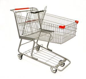 Large metal shopping carts