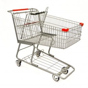 Large metal shopping carts