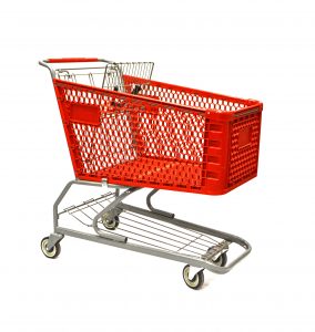 Plastic shopping carts for Canadian retailers