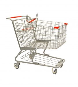 Chariots de magasinage durables avec roues pour une expérience d'achat fluide