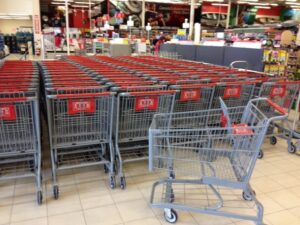 Metal and plastic Shopping carts for Retail